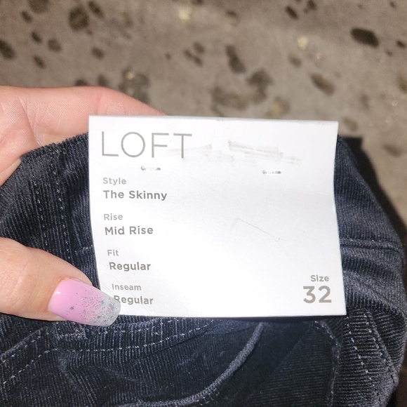 LOFT Black Chinos with Straight Leg Design - Picture 3 of 6